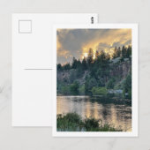 Carte Postale Coucher de soleil sur une rivière (Devant / Derrière)