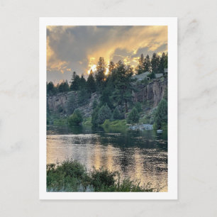 Carte Postale Coucher de soleil sur une rivière