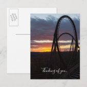 Carte Postale Coucher De Soleil Sur Wildfire Penser À Votre Cart (Devant / Derrière)