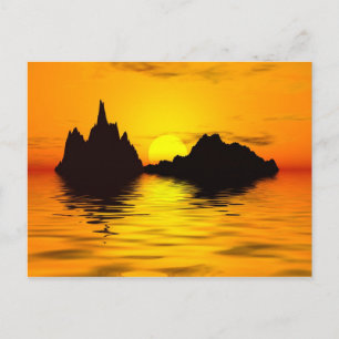 Carte postale coucher de soleil surréaliste