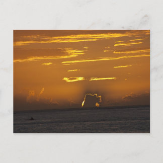 Carte Postale Coucher de soleil tahitien