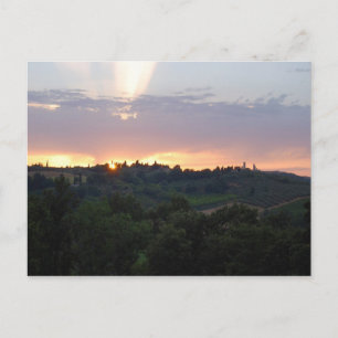 Carte Postale Coucher de soleil toscan