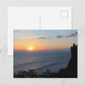 Carte Postale Coucher de soleil tropical (Devant / Derrière)