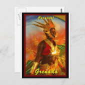 Carte Postale Coucher de soleil tropical (Devant / Derrière)