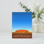 Carte Postale coucher de soleil uluru bleu (Debout devant)