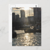 Carte Postale Coucher de soleil urbain (Devant / Derrière)