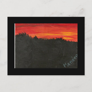 Carte Postale Coucher de soleil WV