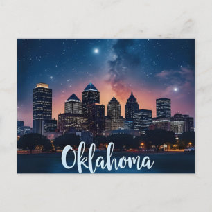 Carte Postale Coucher de ville à Oklahoma City   Paysage urbain 