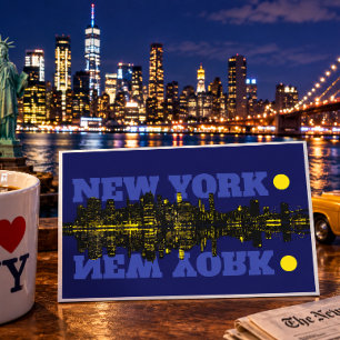 Carte Postale Coucher de ville de New York