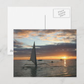 Carte Postale Coucher du soleil (Devant / Derrière)