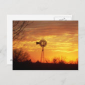 Carte Postale Coucher du soleil (Devant / Derrière)