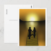 Carte Postale Coucher du soleil (Devant / Derrière)