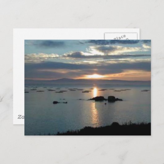 Carte Postale Coucher du soleil (Devant / Derrière)