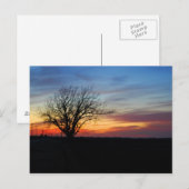 Carte Postale Coucher du soleil (Devant / Derrière)