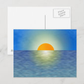 Carte Postale Coucher du soleil (Devant / Derrière)