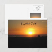 Carte Postale Coucher du soleil (Devant / Derrière)