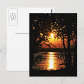 Carte Postale Coucher du soleil (Devant / Derrière)