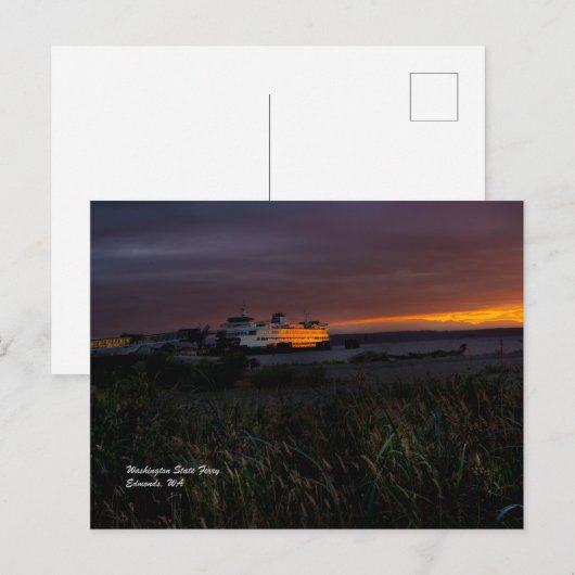 Carte Postale Coucher du soleil (Devant / Derrière)