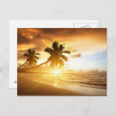 Carte Postale Coucher du soleil (Devant / Derrière)