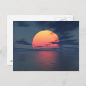 Carte Postale Coucher du soleil (Devant / Derrière)