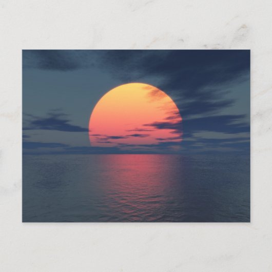 Carte Postale Coucher du soleil (Devant)