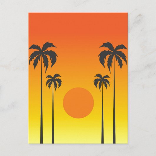 Carte Postale Coucher du soleil (Devant)
