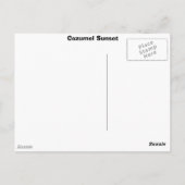 Carte Postale Coucher du soleil (Dos)