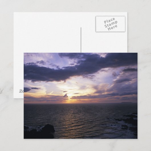 Carte Postale Coucher du soleil (2) (Devant / Derrière)