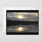 Carte Postale Coucher du soleil à la rivière, mA (Devant / Derrière)