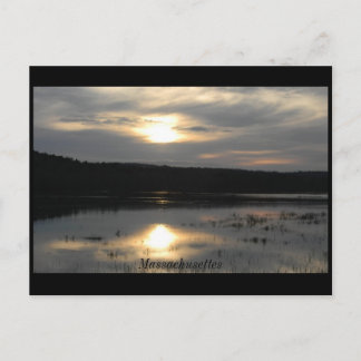 Carte Postale Coucher du soleil à la rivière, mA