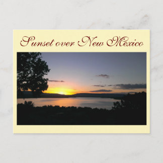 Carte Postale Coucher du soleil au-dessus du Nouveau Mexique