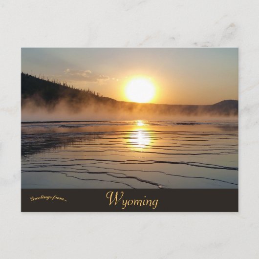 Carte Postale Coucher du soleil au parc naturel de Yellowstone T (Devant)