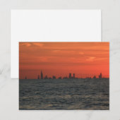 Carte Postale Coucher du soleil de Chicago (Devant / Derrière)