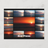 Carte Postale Coucher du soleil de collage (Devant)