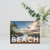 Carte Postale Coucher du soleil de crique de plage de Makena (Debout devant)