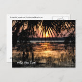Carte Postale Coucher du soleil de Hilton Head (Devant / Derrière)