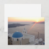 Carte Postale Coucher du soleil de Santorini (Devant / Derrière)
