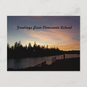 Carte Postale Coucher du soleil d'or