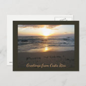 Carte Postale Coucher du soleil du Costa Rica (Devant / Derrière)
