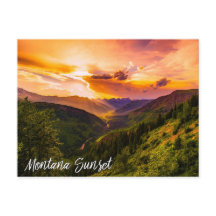Coucher du soleil du Montana au-dessus des