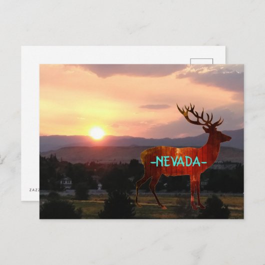 Carte Postale Coucher du soleil du Nevada (Devant / Derrière)