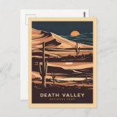 Carte Postale Coucher du soleil du parc national de la vallée de (Devant / Derrière)