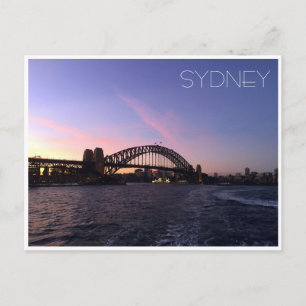 Carte Postale coucher du soleil du pont du port de sydney