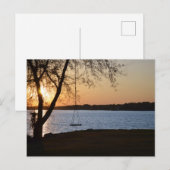 Carte Postale Coucher du soleil du printemps paisible (Devant / Derrière)