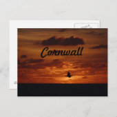 Carte Postale coucher du soleil du soir (Devant / Derrière)