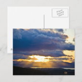 Carte Postale Coucher du soleil du Vermont Champlain (Devant / Derrière)