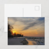 Carte Postale Coucher du soleil, lac Érié, Ohio (Devant / Derrière)