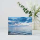 Carte Postale Coucher du soleil Réflexion sur le lac Huron (Debout devant)