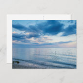 Carte Postale Coucher du soleil Réflexion sur le lac Huron (Devant / Derrière)