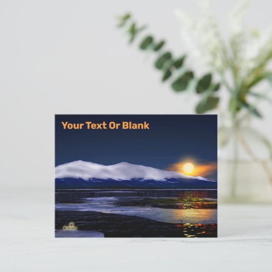 Carte Postale Coucher Du Soleil Sur La Glace (Debout devant)